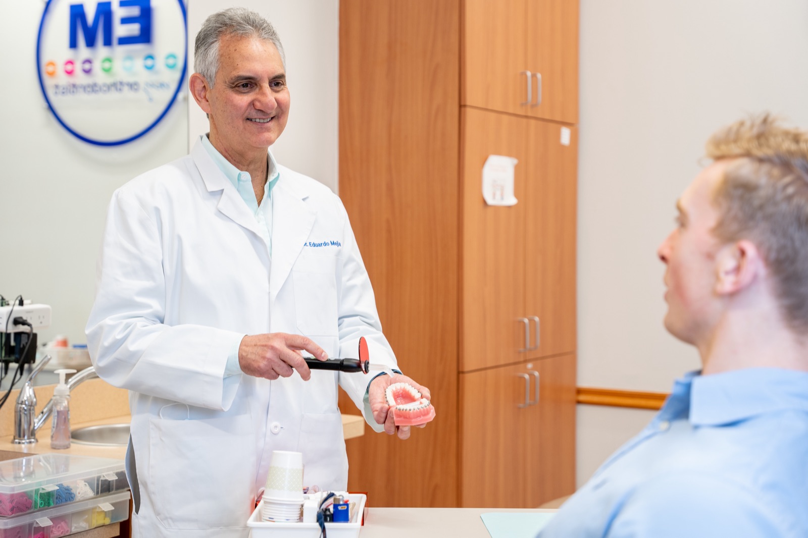 Healthcare professional with patient